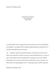 michael kors press release